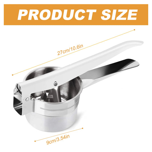 Ricer Stainless Steel Kitchen tool for Masked Potatoes with 3 Interchangeable Discs