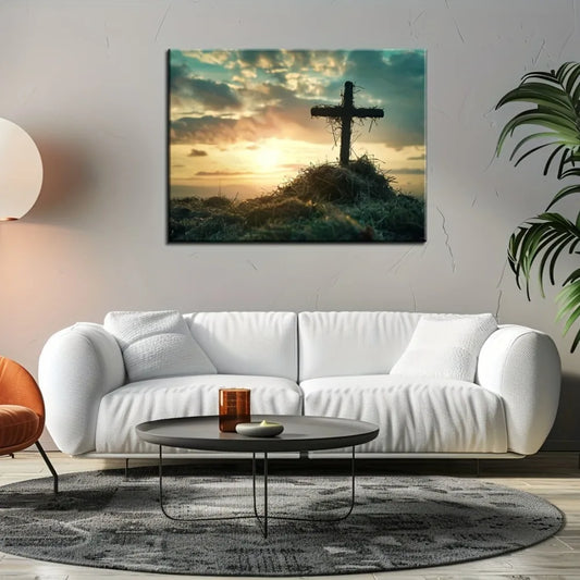 Sunrise Canvas Art print - 1.5 inch Thick Pine Wall frame
