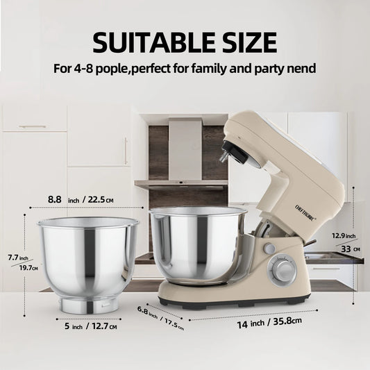 Stand Mixer,5Qt Tilt-Head Electric Household Stand Mixer - 500W 6+P Speed