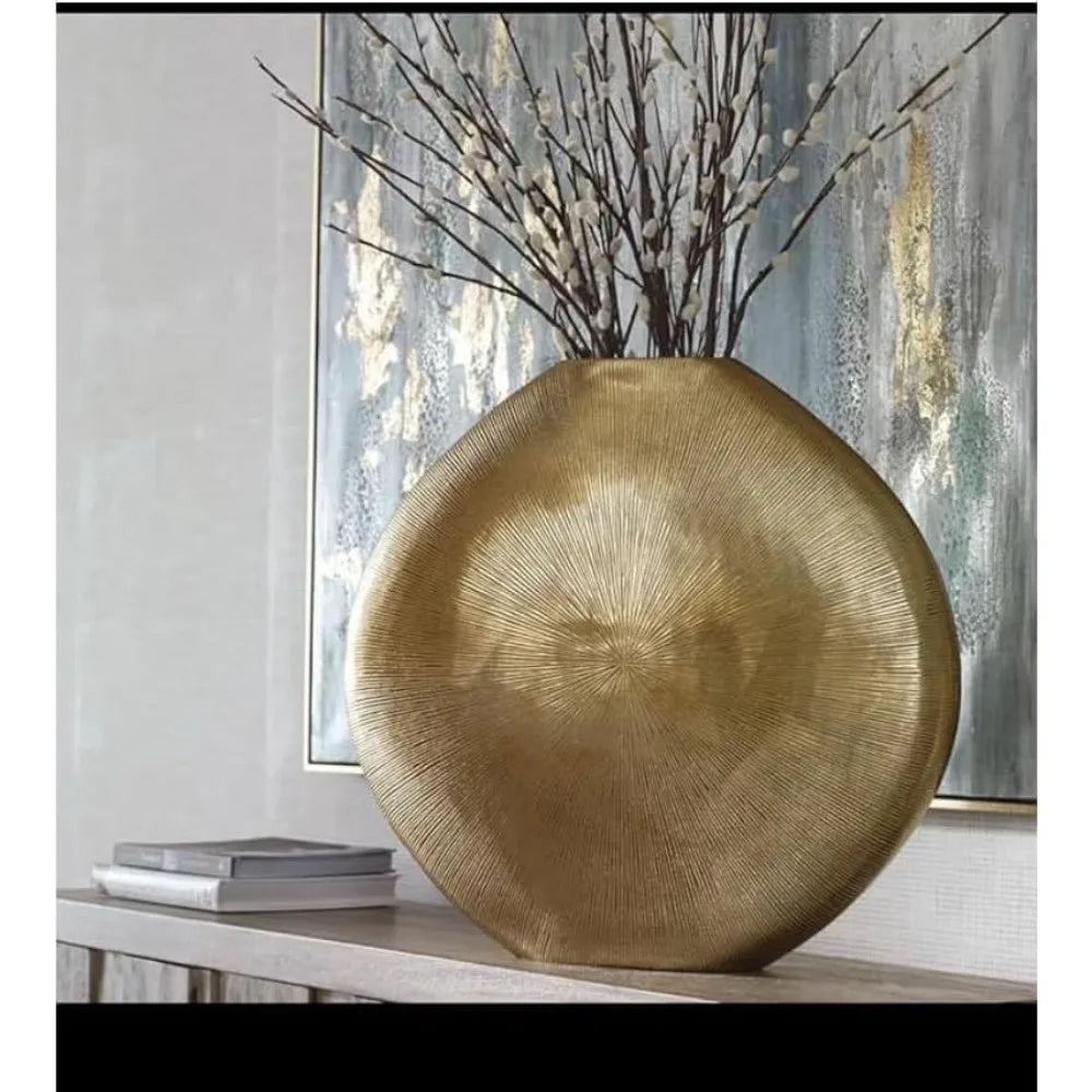 Gold Metal Vase Elegant Decorative Flower Vase Modern and Durable