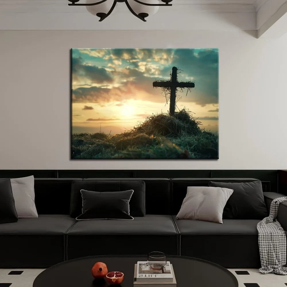 Sunrise Canvas Art print - 1.5 inch Thick Pine Wall frame