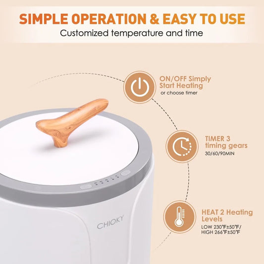 Large Towel Warmer Bucket w/ Timer and Fragrance Disc,Fits Up to Two 40"X70" Oversized Towel