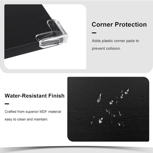 63" Large 5-piece Extendable Kitchen Table Set-with 2 Benches and 2 Square Stools