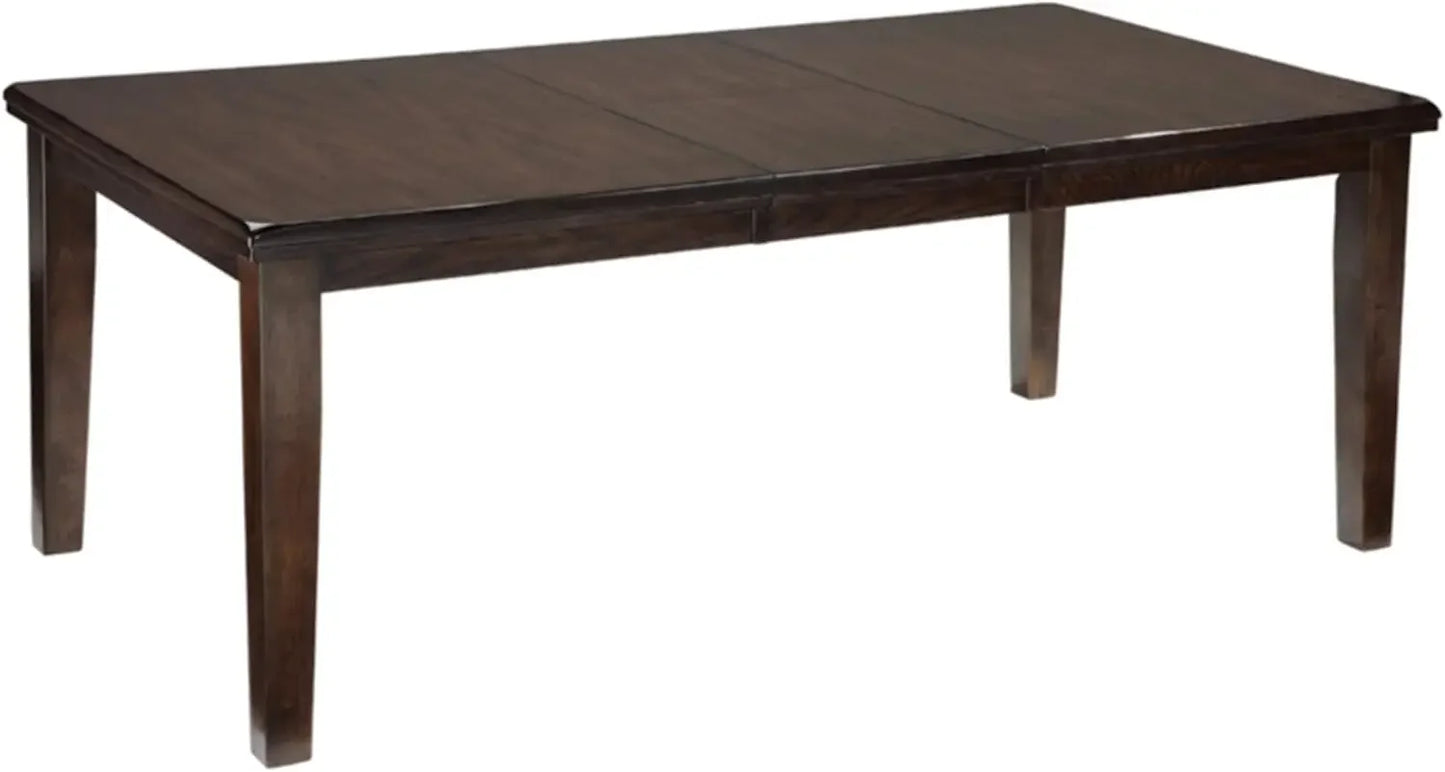 Traditional Dining Room Extension Table, Medium Brown