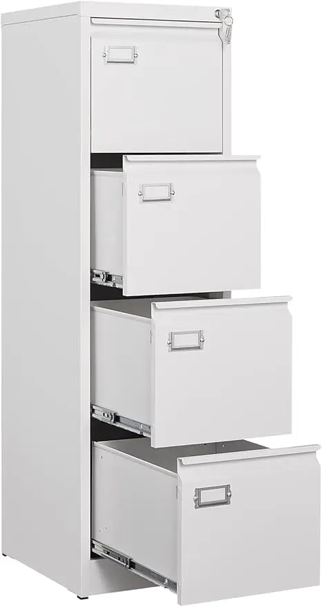 4 Drawer File Cabinet, Metal Vertical File Storage Cabinet with Lock
