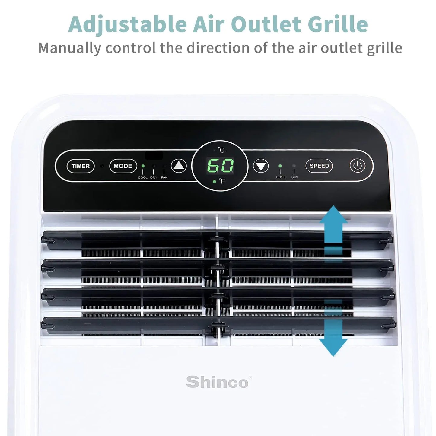 8,000 BTU Portable AC Unit with Built-in Cool, Dehumidifier & Fan Modes for Room up to 200 sq.ft