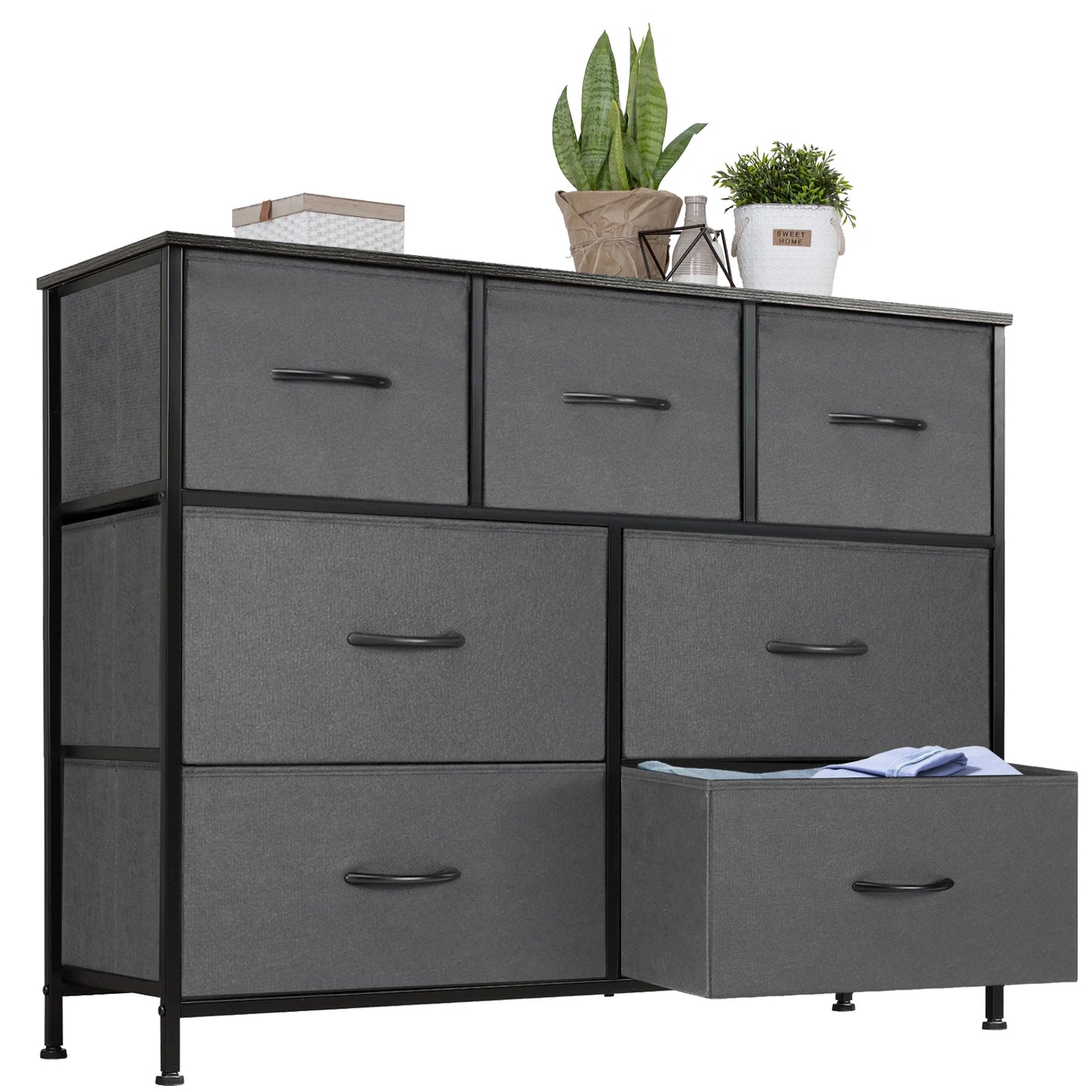 7 Fabric Bedroom Drawers Storage Chest for Clothes or Display Cabinet