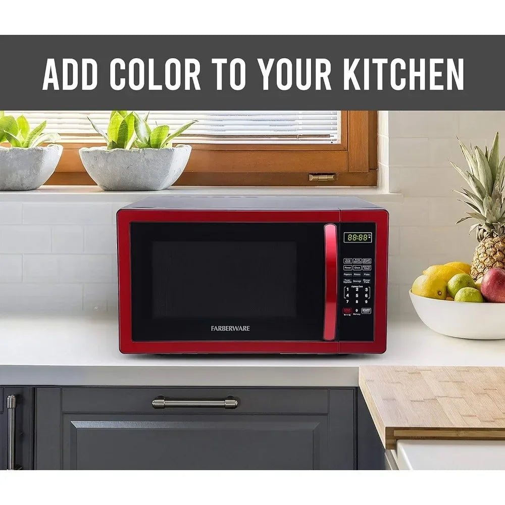 1000 Watts Countertop Microwave with LED Lighting