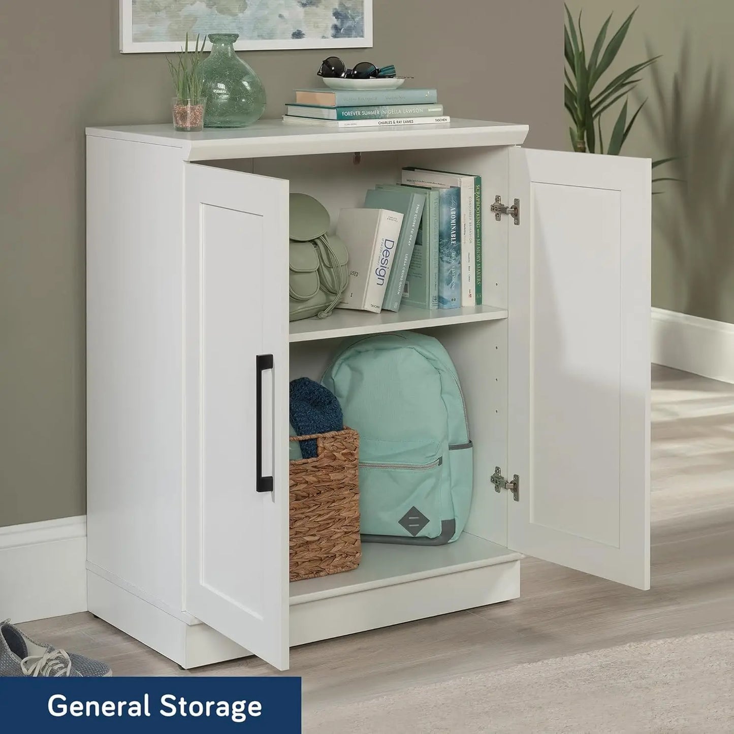 Small Kitchen Storage Pantry Cabinet with Adjustable Shelves