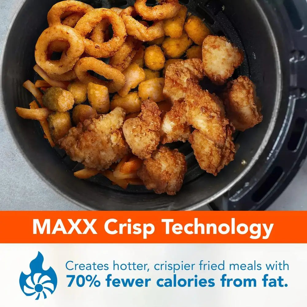 4QT Hot Air Fryer Rapid Cooking Nonstick Basket Crisping Cooking