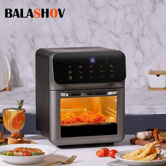 12L Electric Large Capacity Air Fryer Without Oil, 360°Baking Viewable Window