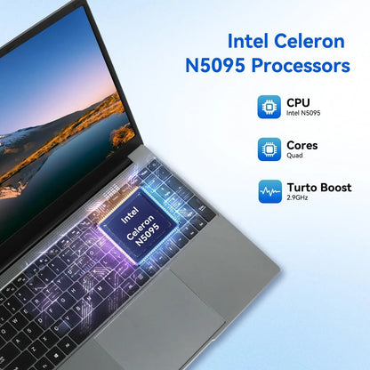 Intel Celeron N5095 15.6 Inch Laptop Windows 11, Quad-Core Processors Laptop 8 RAM 256GB ROM