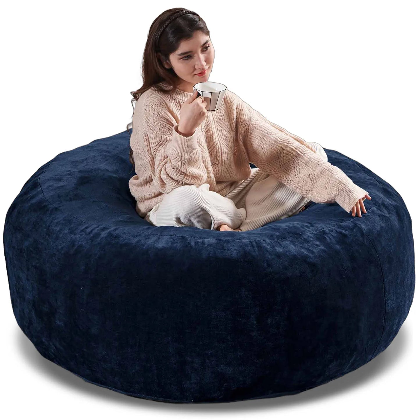 Bean Bag Chair with Filling Included Big Bean Bags Couch for Adults, Giant Beanbag Lazy Sofa for Living Room Bedroom and Dorm