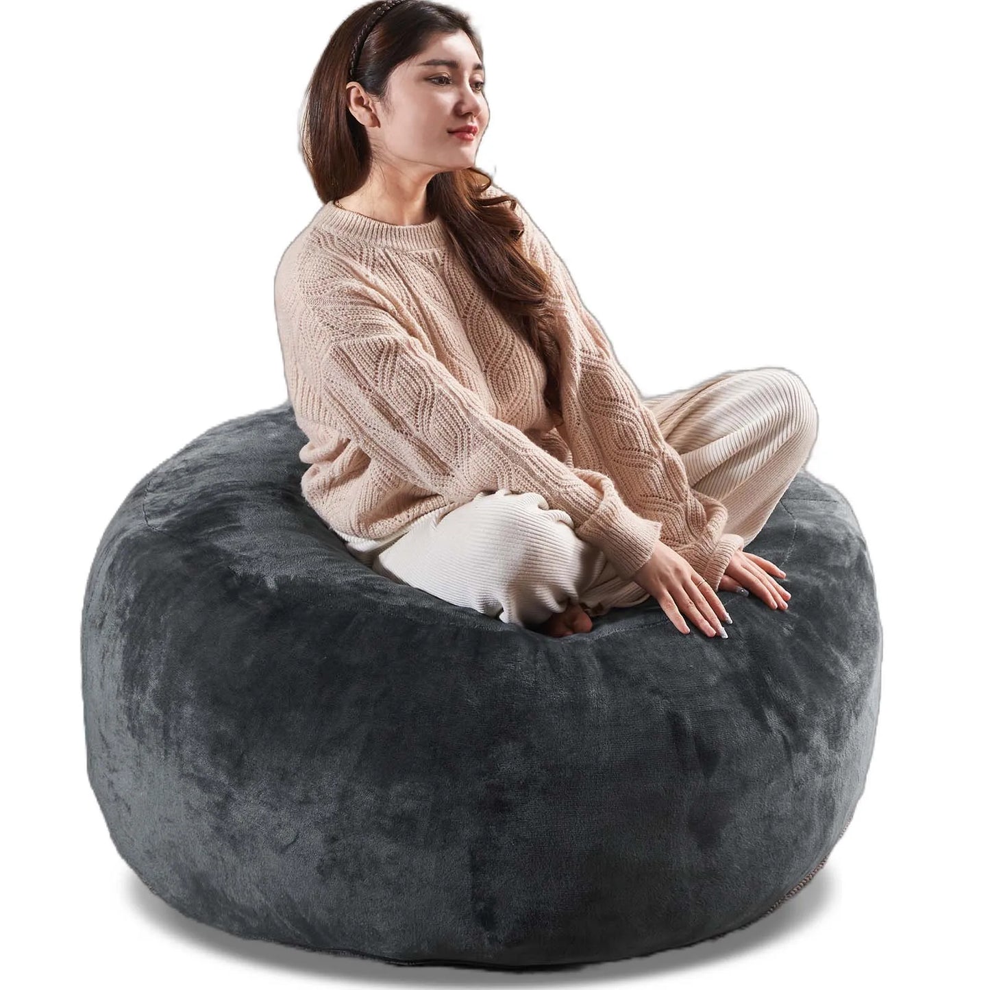 Bean Bag Chair with Filling Included Big Bean Bags Couch for Adults, Giant Beanbag Lazy Sofa for Living Room Bedroom and Dorm