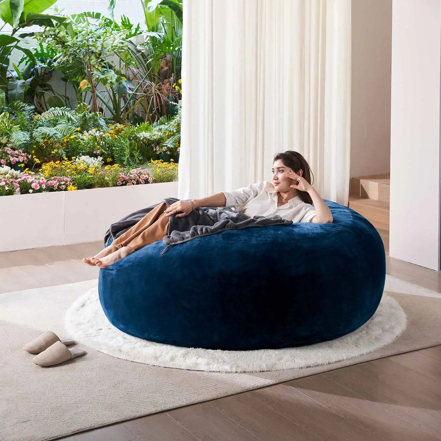 Bean Bag Chair with Filling Included Big Bean Bags Couch for Adults, Giant Beanbag Lazy Sofa for Living Room Bedroom and Dorm