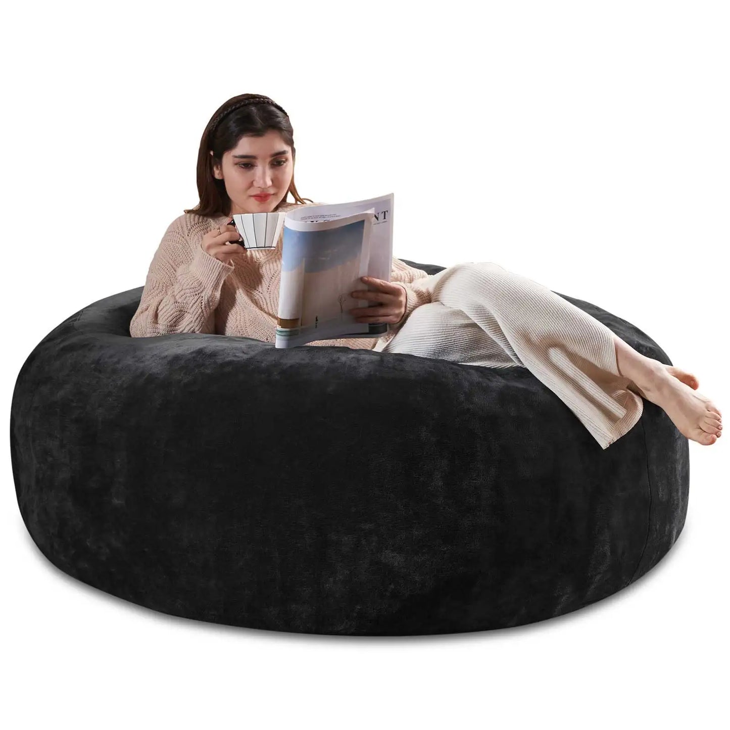 Bean Bag Chair with Filling Included Big Bean Bags Couch for Adults, Giant Beanbag Lazy Sofa for Living Room Bedroom and Dorm