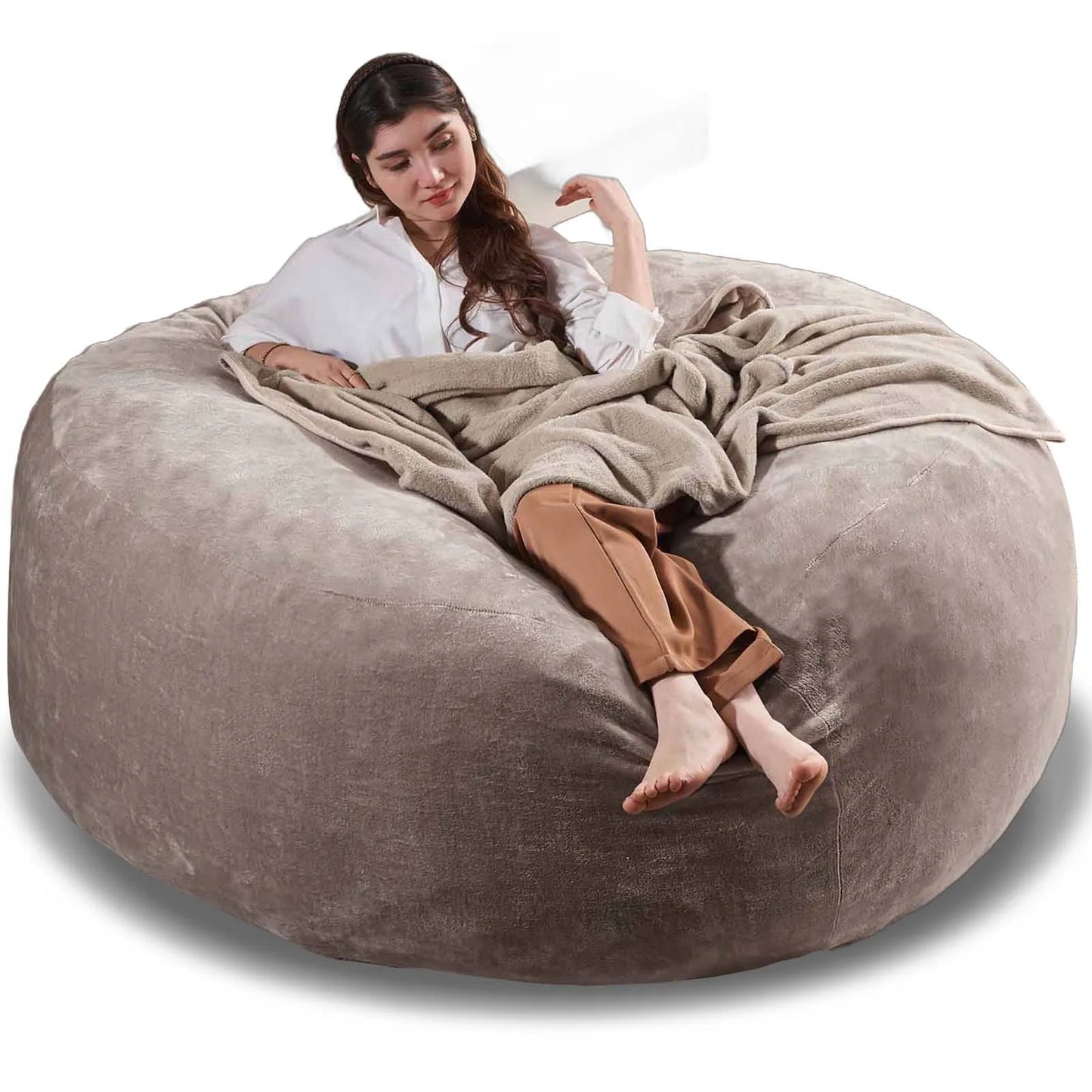 Bean Bag Chair with Filling Included Big Bean Bags Couch for Adults, Giant Beanbag Lazy Sofa for Living Room Bedroom and Dorm