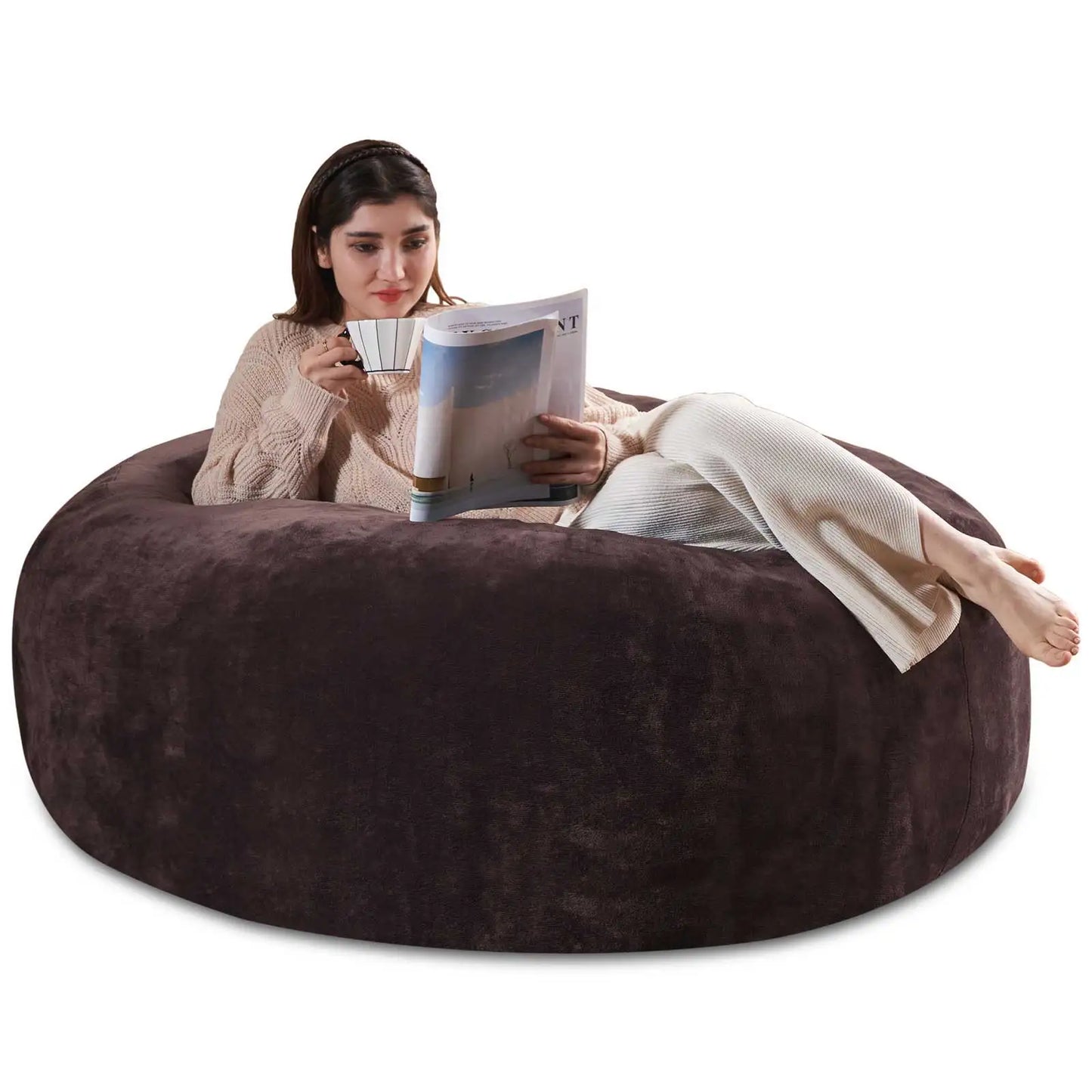 Bean Bag Chair with Filling Included Big Bean Bags Couch for Adults, Giant Beanbag Lazy Sofa for Living Room Bedroom and Dorm