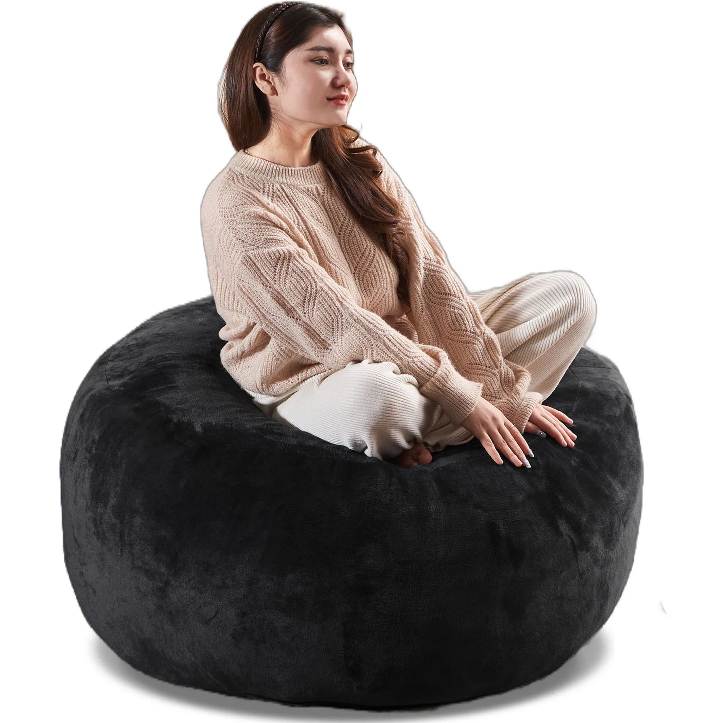 Bean Bag Chair with Filling Included Big Bean Bags Couch for Adults, Giant Beanbag Lazy Sofa for Living Room Bedroom and Dorm
