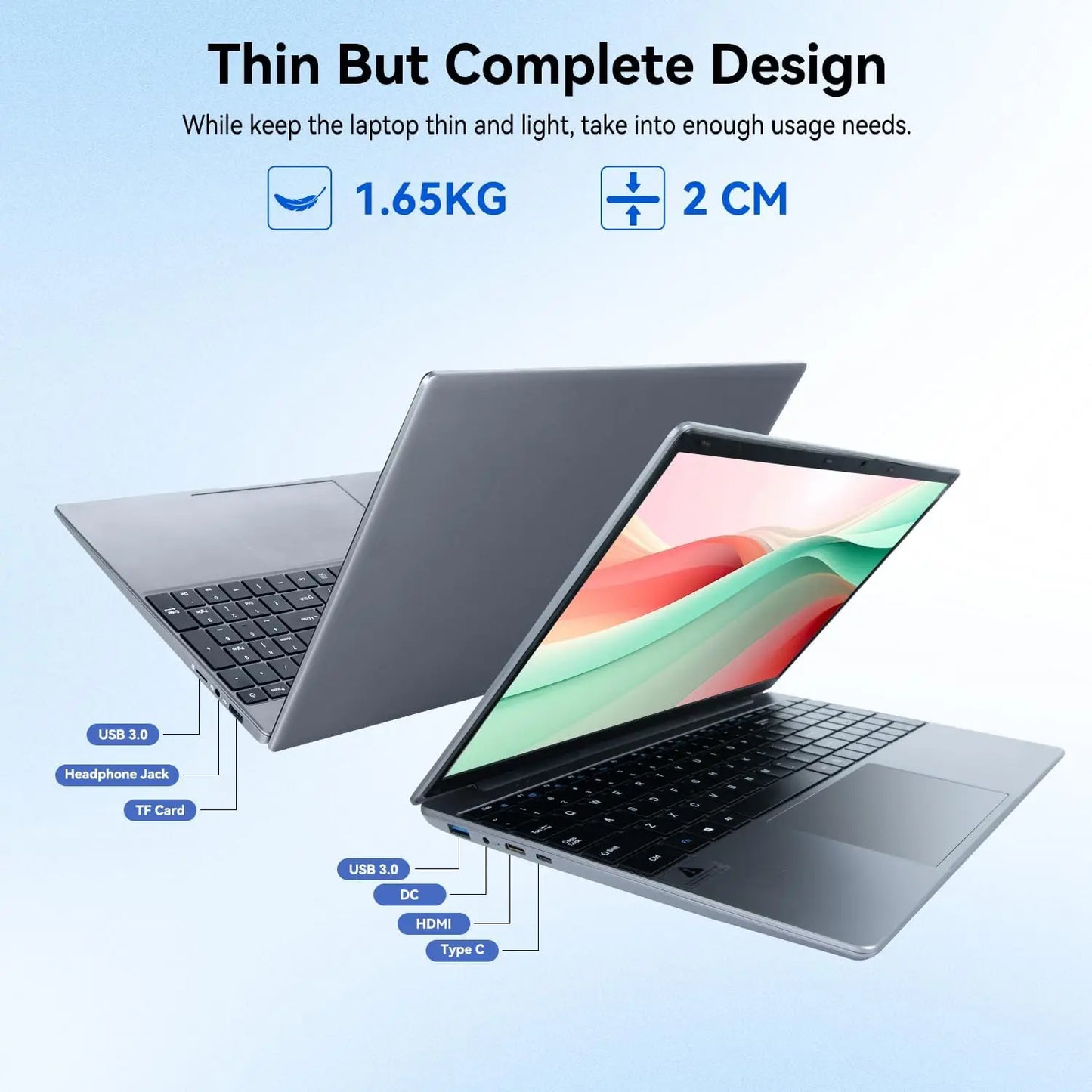 Intel Celeron N5095 15.6 Inch Laptop Windows 11, Quad-Core Processors Laptop 8 RAM 256GB ROM