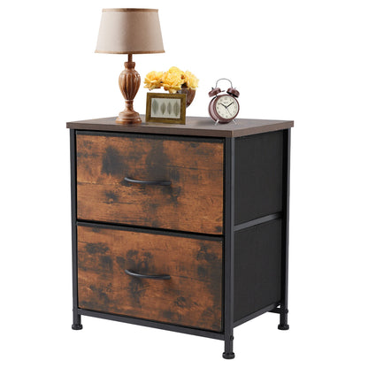 JHK 2 Drawers Nightstand For Bedroom