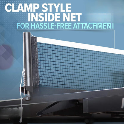 Table Tennis Table with Quick Clamp Ping Pong Net and Post Set