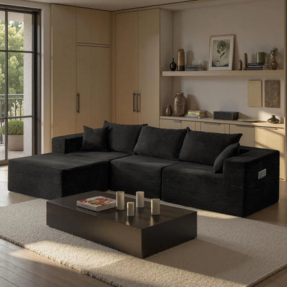 Cloud Sectional Couch with L-Shape Chaise,Modern Modular Sofa with Deep Seat