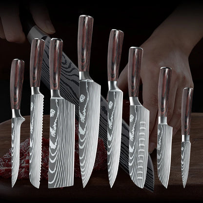 8PCS Stainless Steel Sharp Chef Knives Set