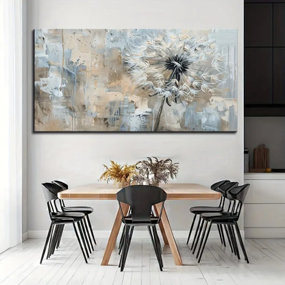 A Modern dandelion canvas decorative painting, 1.5 inch thick pine solid wood frame