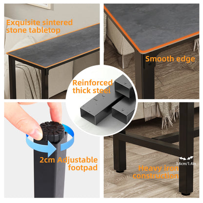 41.4 Inch Coffee Rectangular Sintered Stone Rectangular Table Bar