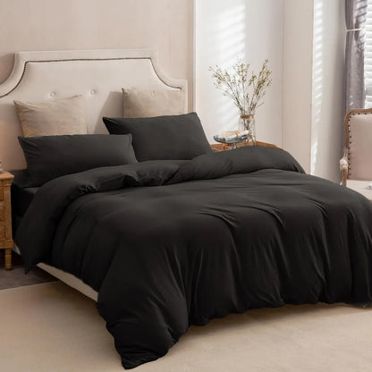 Super Comfy Duvet Cover Set 100% Cotton 3pc Bedding Sets with Zipper Closure