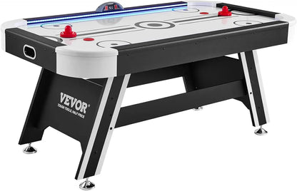 Air-Powered Hockey Table, 72" Indoor Hockey Table, LED Sports Hockey Game with 2 Pucks