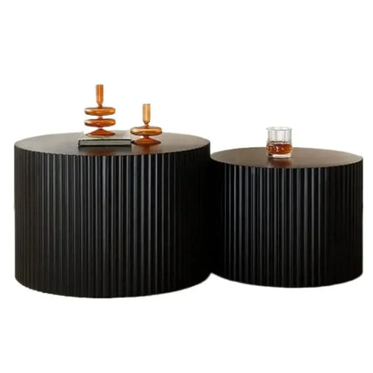 Round Coffee Accdent End Table Sets, Nesting Wooden Coffee Tables