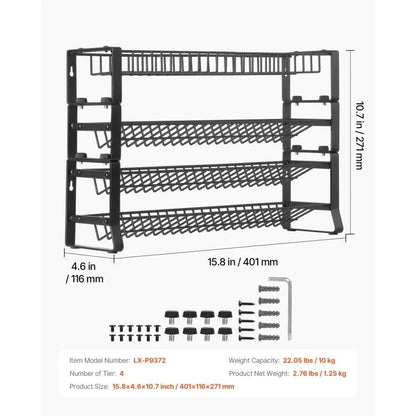 8x11inches Spice Rack Organizer for Kitchen for cabinet and Countertop Organizer