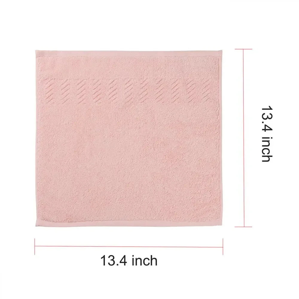 6-Pack Soft & Durable Pink Absorbent Cotton Towel Set