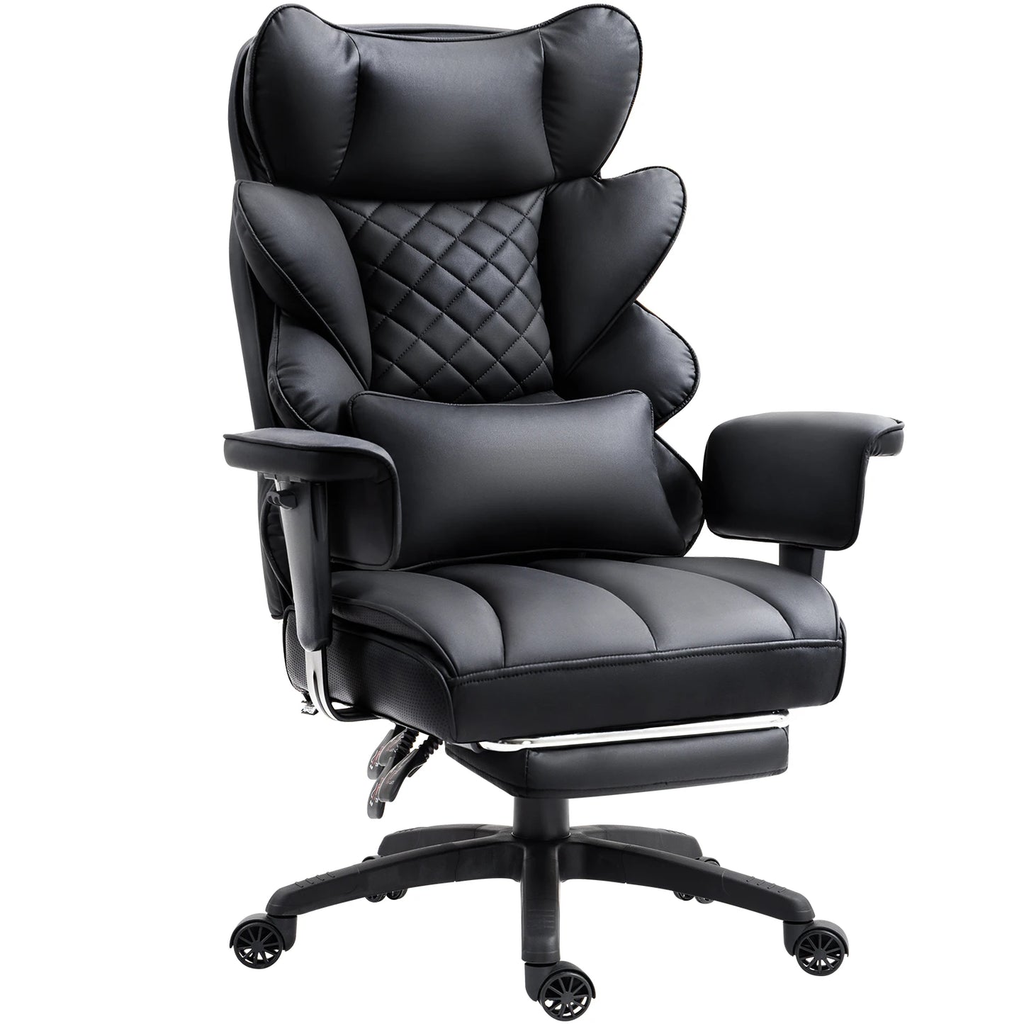 Big and Tall Office Chair with Pocket Spring Cushion and High Back Lumbar Support with Armrests