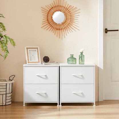 JHK 2 Drawers Nightstand For Bedroom