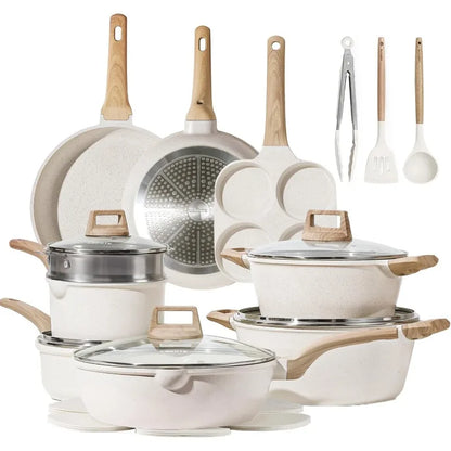 21Pcs Induction Non Stick Pots and Pans Cookware set