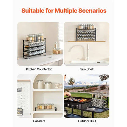 8x11inches Spice Rack Organizer for Kitchen for cabinet and Countertop Organizer