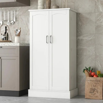 Kitchen Pantry Storage Cabinet with Adjustable Shelves and Drawer, Sideboard Buffet Cupboards