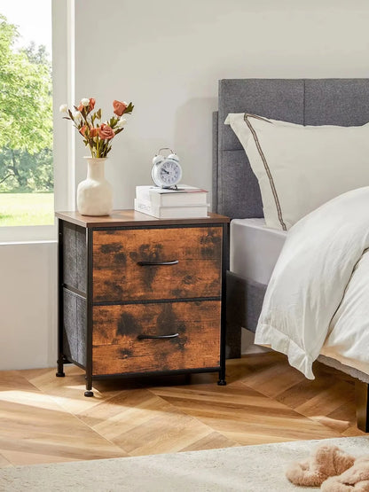 JHK 2 Drawers Nightstand For Bedroom