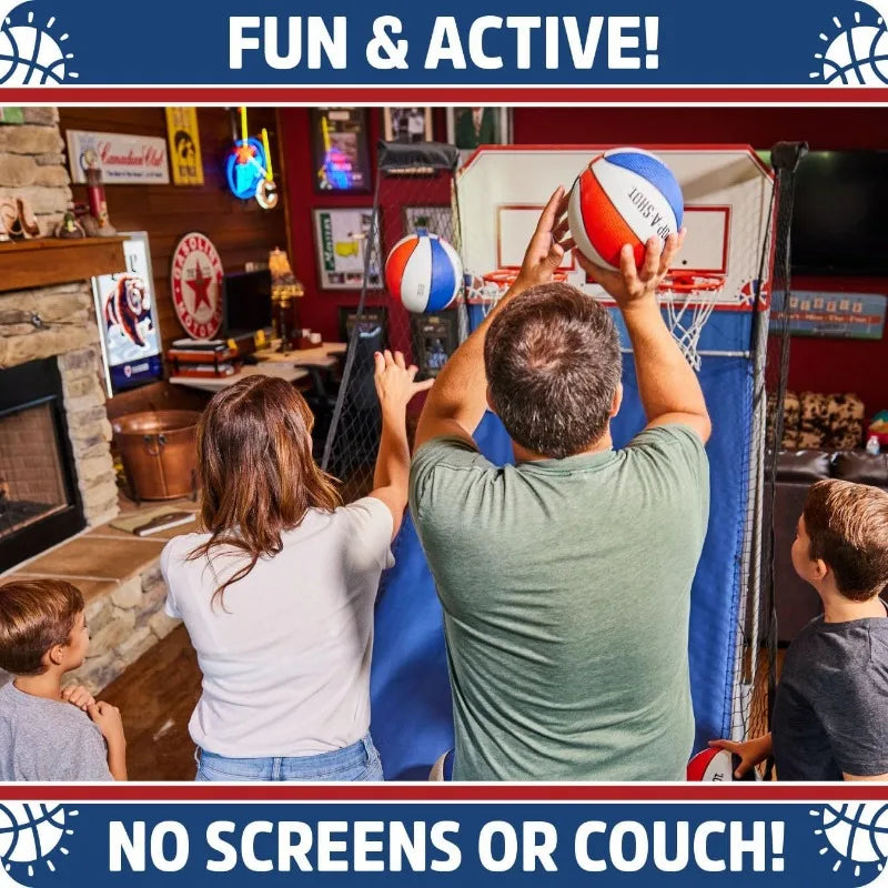 Pop-A-Shot - Arcade Basketball Fun at Home Dual Shot |Infrared Sensor Scoring 16 Game Modes, Foldable Storage