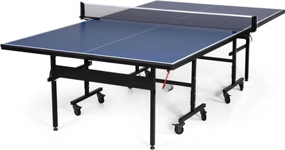 Table Tennis Table with Quick Clamp Ping Pong Net and Post Set