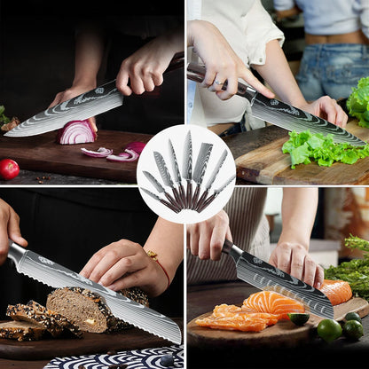 8PCS Stainless Steel Sharp Chef Knives Set