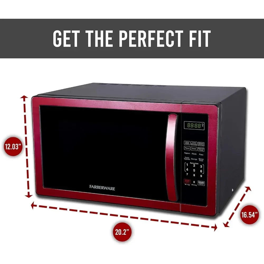 1000 Watts Countertop Microwave with LED Lighting