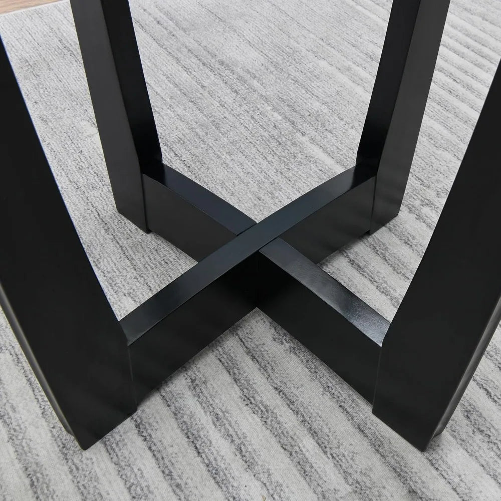 42" Tempered  Top High Bar Table Stools Set of 5 Upholstered Back with Four 31.9"H Barstools Chairs