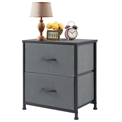 JHK 2 Drawers Nightstand For Bedroom