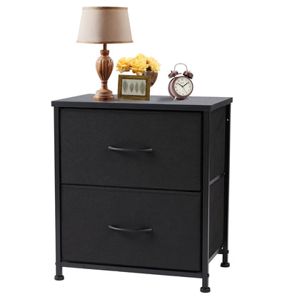 JHK 2 Drawers Nightstand For Bedroom
