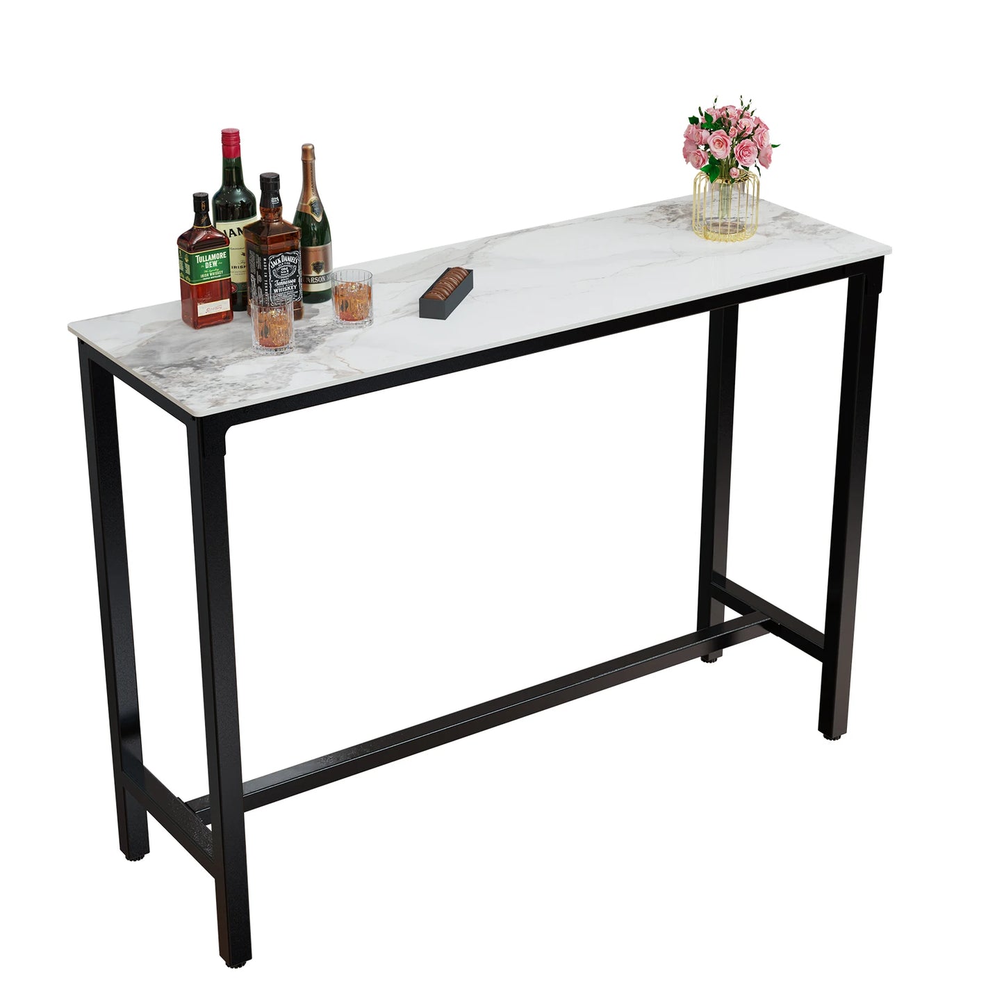 41.4 Inch Coffee Rectangular Sintered Stone Rectangular Table Bar