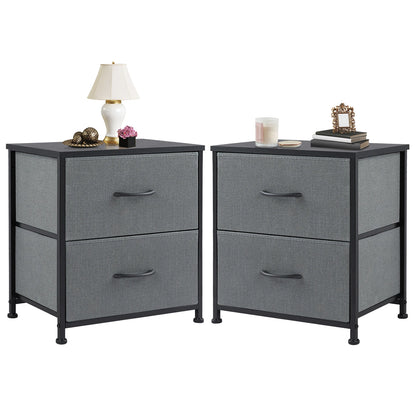 JHK 2 Drawers Nightstand For Bedroom